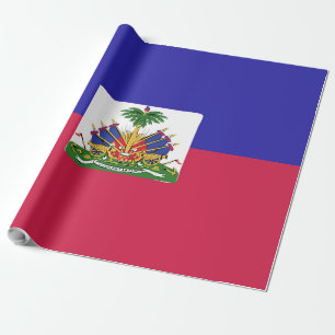Papel De Presente Emblema de Sinalizador do Haiti