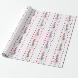 Papel De Presente Embroidered Funny Bunny Easter 