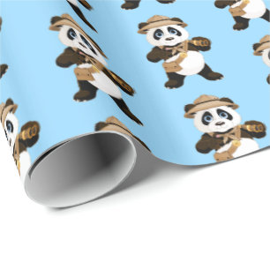 Papel De Presente Embrulhar Urso de Panda de Papel