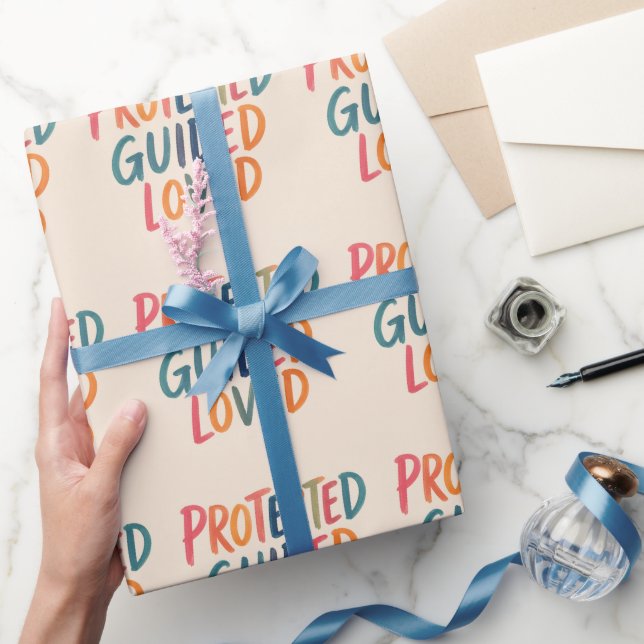 Papel De Presente Embrulho de Afirmação Positiva Protegida Guiada Am (Presentear)