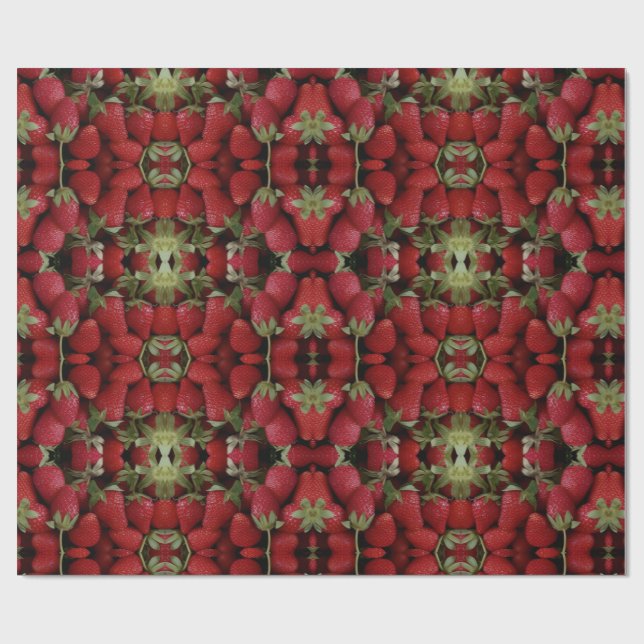 Papel De Presente Embrulho de morango (Aberto)