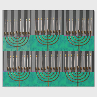 Papel De Presente Embrulho de Presente de Hanukkah