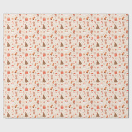 Papel De Presente Embrulho de Presente de Natal Fofo