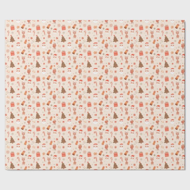 Papel De Presente Embrulho de Presente de Natal Fofo (Barra)