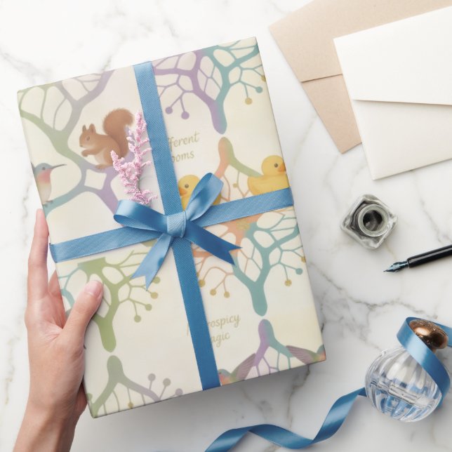Papel De Presente Embrulho de Presente Neurodivergente - Magia Neuro (Presentear)