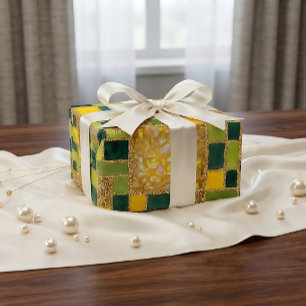 Papel De Presente Embrulho estilo brilho falso verde