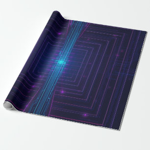 Papel De Presente Embrulho Neon Personalizado de Acesso ao Sistema C