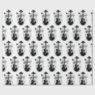 Papel De Presente Embrulho Rockabilly, Presente Tema Johnny Cash