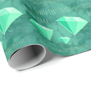 Papel De Presente Emerald Gemstones. Jewelry Gift