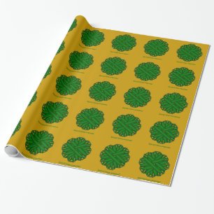 Papel De Presente Emerald Green Flower Ribbon por Kenneth Yoncich