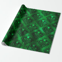 Emerald Green Glam Damask Rosa Patterno