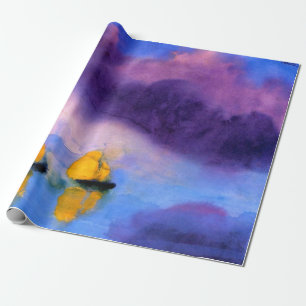 Papel De Presente Emil Nolde - Mar com Nuvens Roxas e Barcos à Vela
