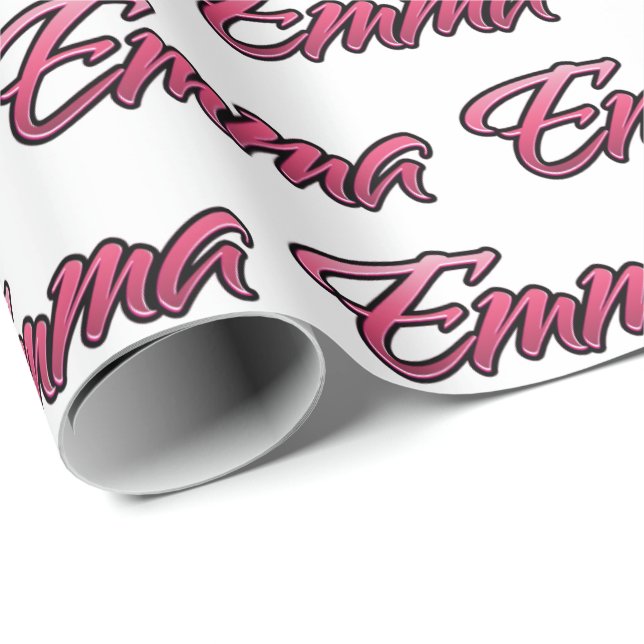 Papel De Presente Emma faded pink personalisiertes Geschenkpapier (Ponta do rolo)