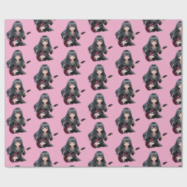 Papel De Presente Emo girl with long black hair