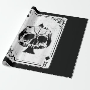 Papel De Presente Emo Gothic e Punk Ace do jogo de pôquer do Spades