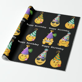 Papel De Presente Emoji Birthday