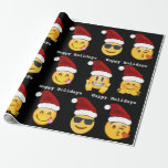 Papel De Presente Emoji Christmas<br><div class="desc">Emoji faz parte do nosso mundo... termine o seu Natal com um presente emoji de "nova escola" :) Felizes Feriados!</div>