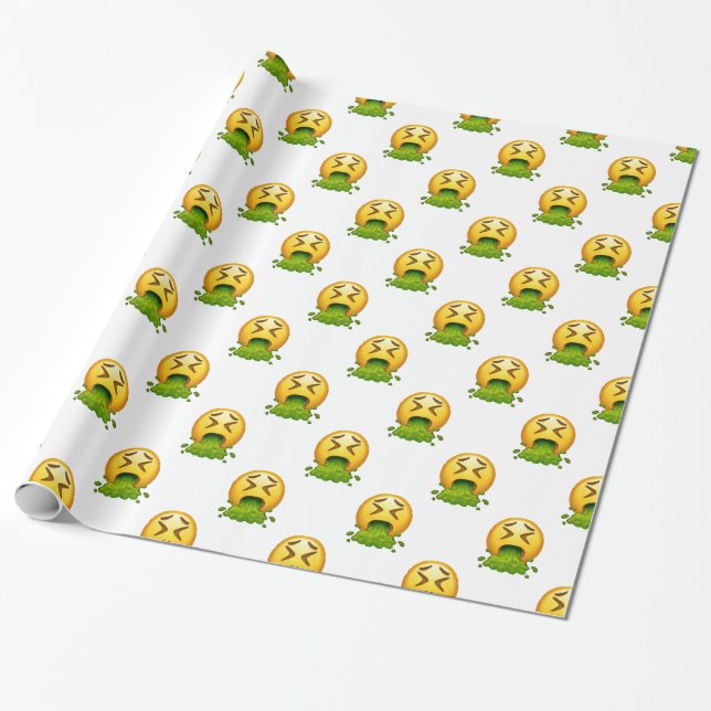 Papel De Presente emoji vomitando (Desenrolado)