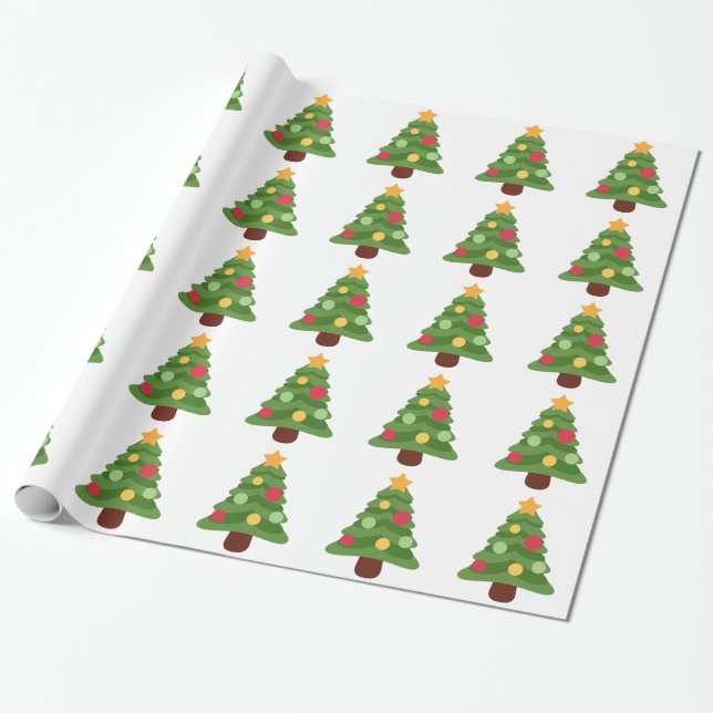 Papel De Presente emojis de árvore de natal (Desenrolado)