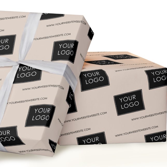 Papel De Presente Empresa comercial do site de logotipo personalizáv (Criador carregado)