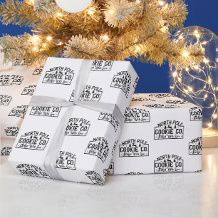 Papel De Presente empresa de biscoitos do polo norte ladrilhada