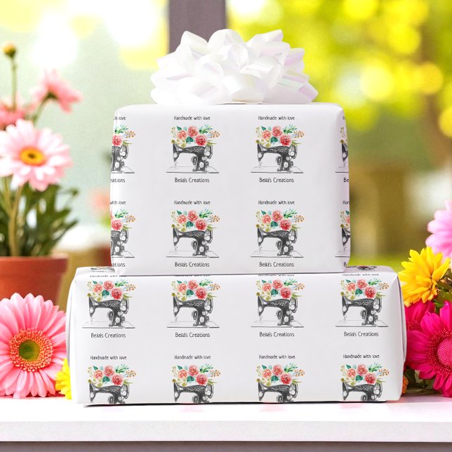 Papel De Presente Empresa de costura negra (Criador carregado)