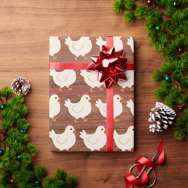 Papel De Presente Empresa Moderna de Fazenda Rústica (Presente de Natal)