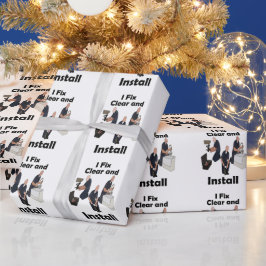 Papel De Presente Encanador Eu Conserto Limpo Instalo Festa de Anive