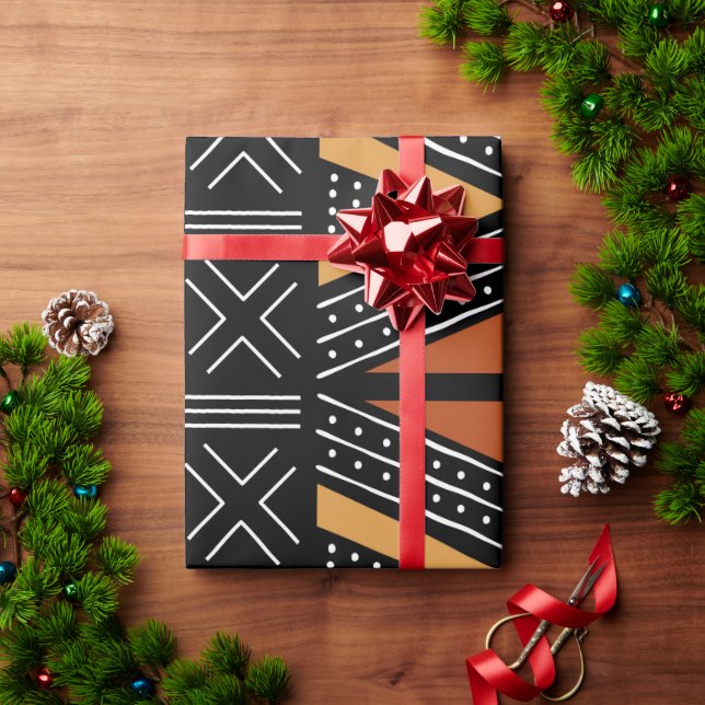 Papel De Presente Encantado Adorável de Presente Africano (Presente de Natal)