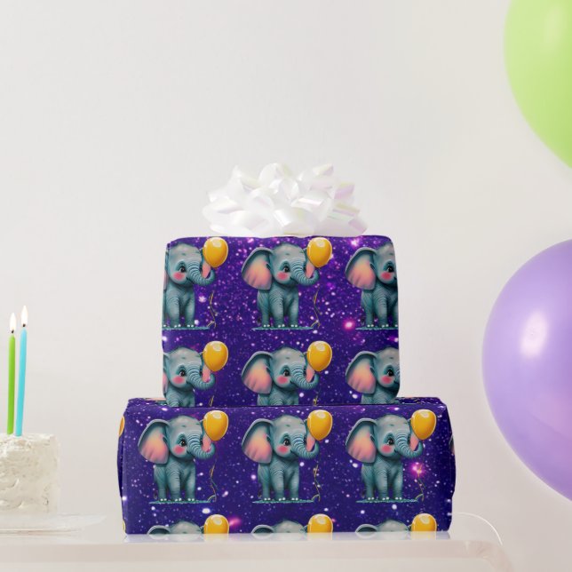 Papel De Presente Encantamento de elefante encantado considerado ins (Presentes para festas)