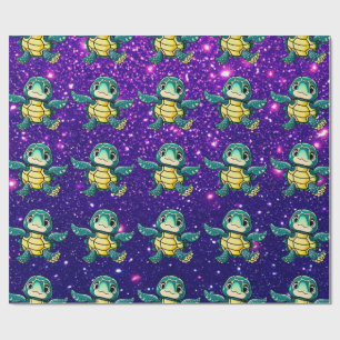 Papel De Presente Encantamento Encantado Adorável De Tartaruga, Cons