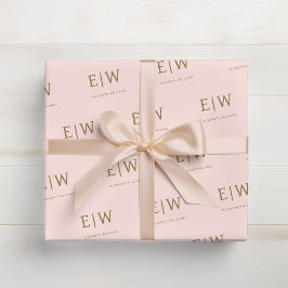 Papel De Presente Encapsulamento de empresas Douradas rosa com marca