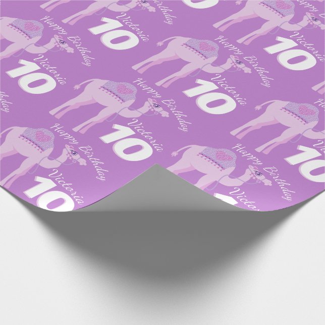 Papel De Presente Encapsulamento de padrões de aniversário de camelo (Ponta)