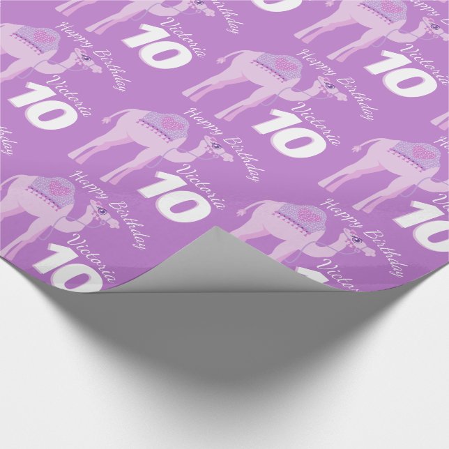 Papel De Presente Encapsulamento de padrões de aniversário de camelo (Ponta)