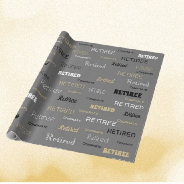 Papel De Presente Encapsulamento de presente Retiree divertido (Criador carregado)