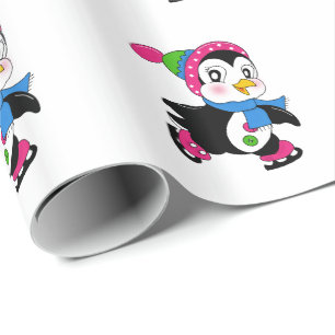 Papel De Presente Encerramento de presente de Natal/Pinguins