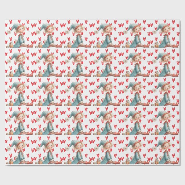 Papel De Presente Enchanted Elf | North Pole Christmas  (Aberto)