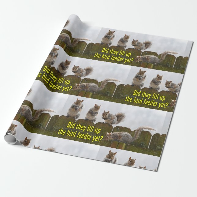 Papel De Presente Encheram acima o alimentador do pássaro ainda? (Desenrolado)