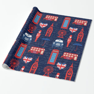 Papel De Presente Encontre-me em Londres Wrapping Paper