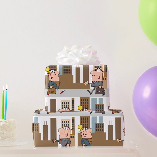 Papel De Presente Encontro De Empresários Na Cidade (Criador carregado)