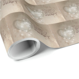 Papel De Presente Encorajamento Religioso do Coração, Grunge