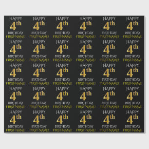 Papel De Presente Enegreça, "papel de envolvimento do 4o ANIVERSÁR