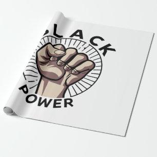 Papel De Presente Energia Preta Afrocêntrica