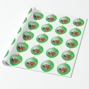 Papel De Presente Enfeite de Natal do Pequinês