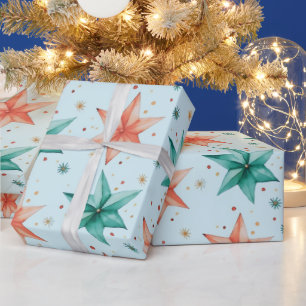Papel De Presente Enfeites de Estrela de Natal Moderno Natal