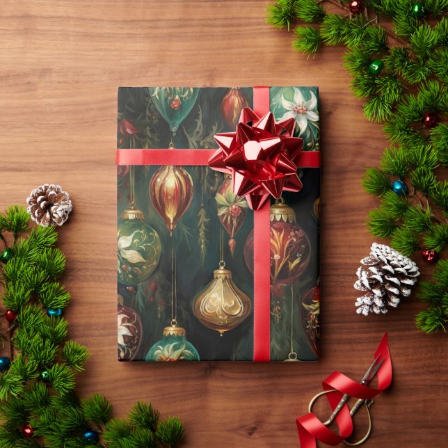 Papel De Presente Enfeites de natal (Presente de Natal)