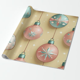 Papel De Presente Enfeites de Natal Antigos Feriado