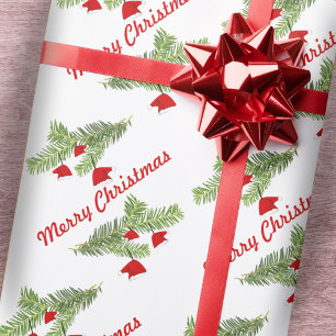 Papel De Presente Enfeites de Natal de Chapéu de Papai Noel Vermelho
