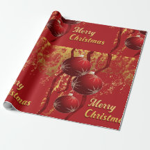 Enfeites de natal de luxo, de vermelho e de ouro