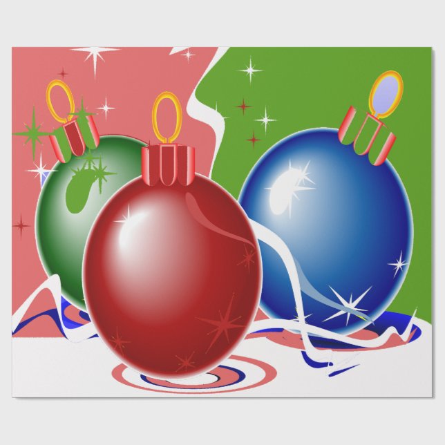 Papel De Presente Enfeites de natal e Faixa de Opções - (Aberto)